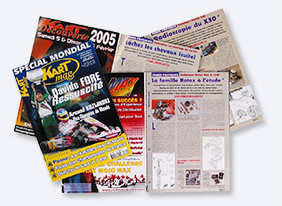 Quelques photos d'articles de Jean-Pierre Méchin réalisés pour Kart Mag